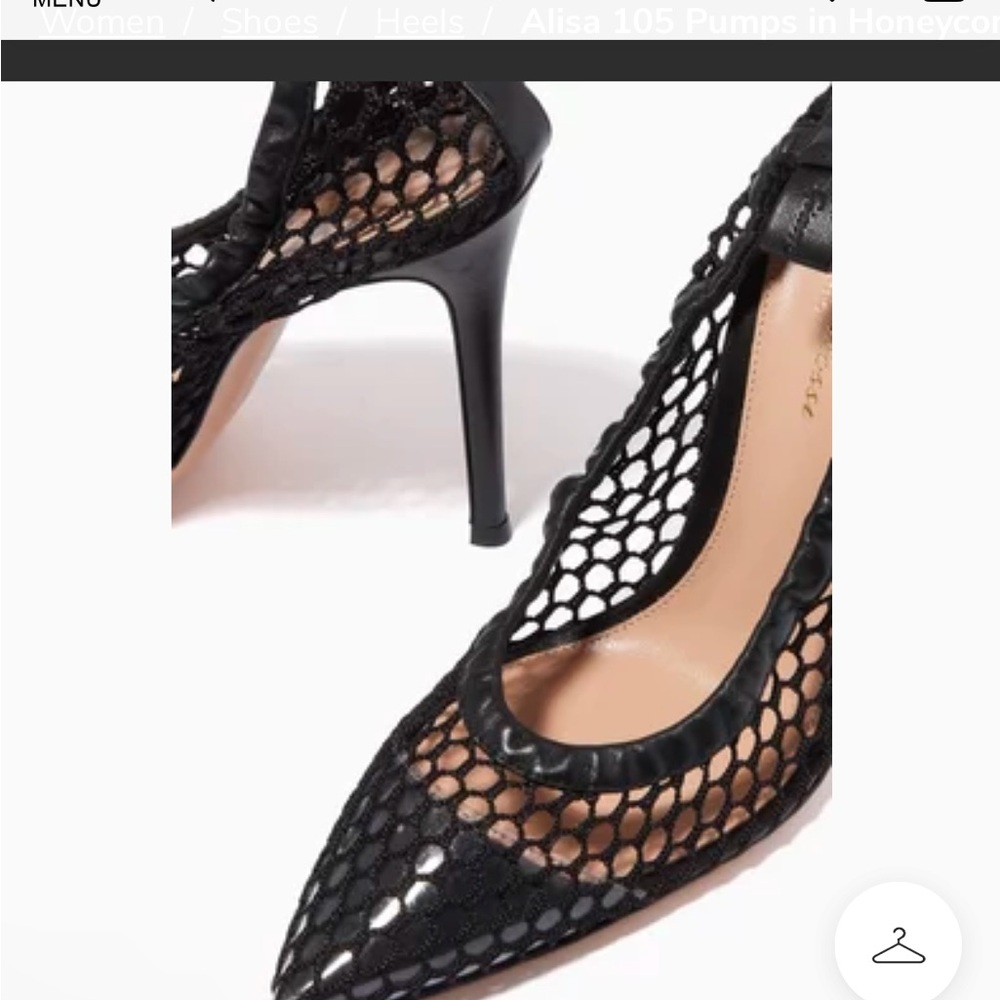 Gianvito Rossi Black Mesh Heels